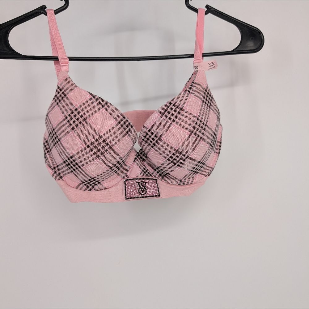Victoria's Secret Pink and Black Checkered Bra